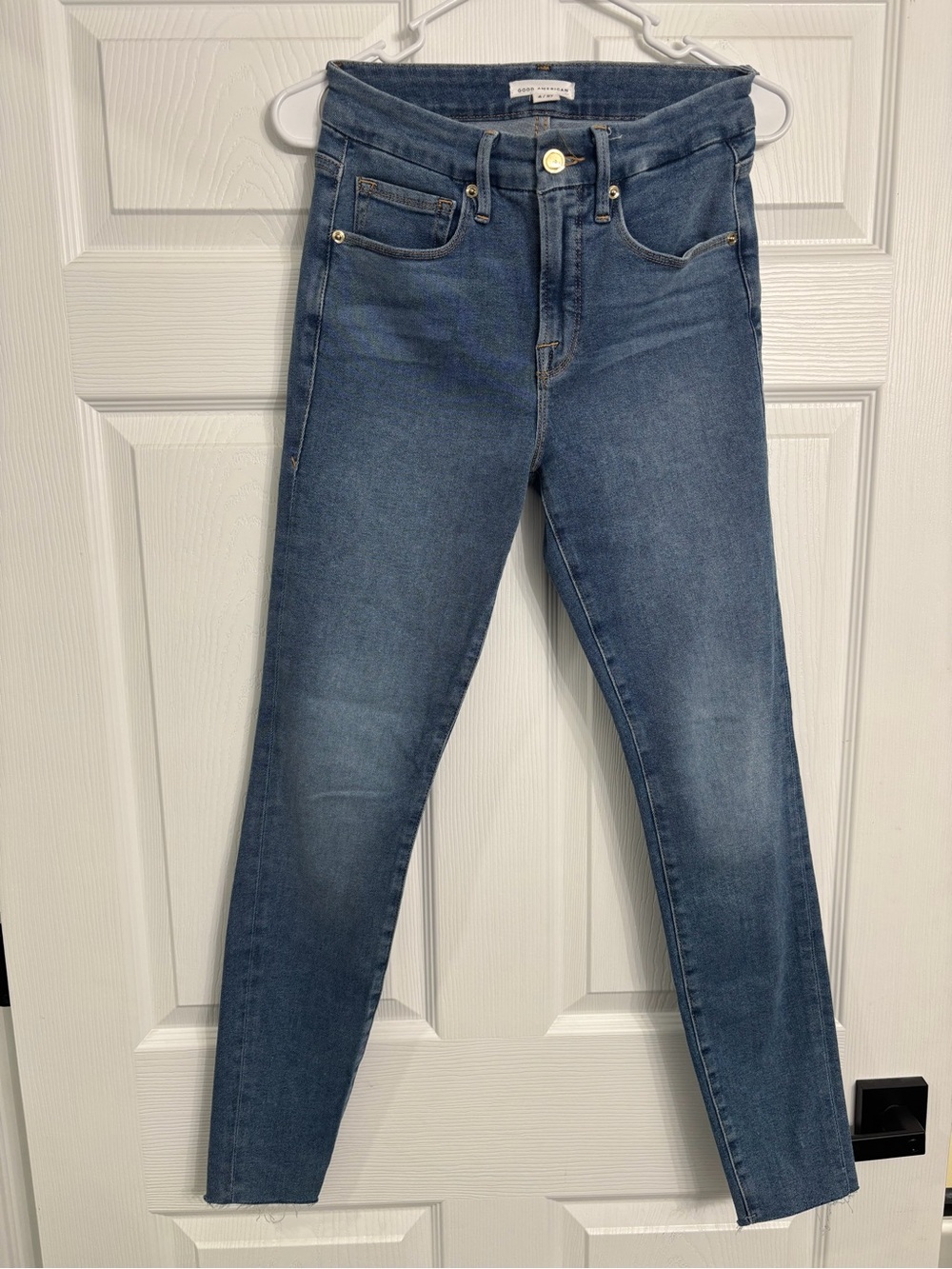 Good American Mid-Blue Skinny Jeans